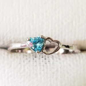 Silver Blue Topaz Ring